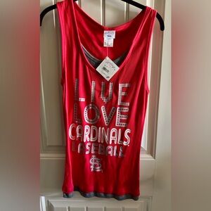 Women's Red Cardinals Baseball Tank Top